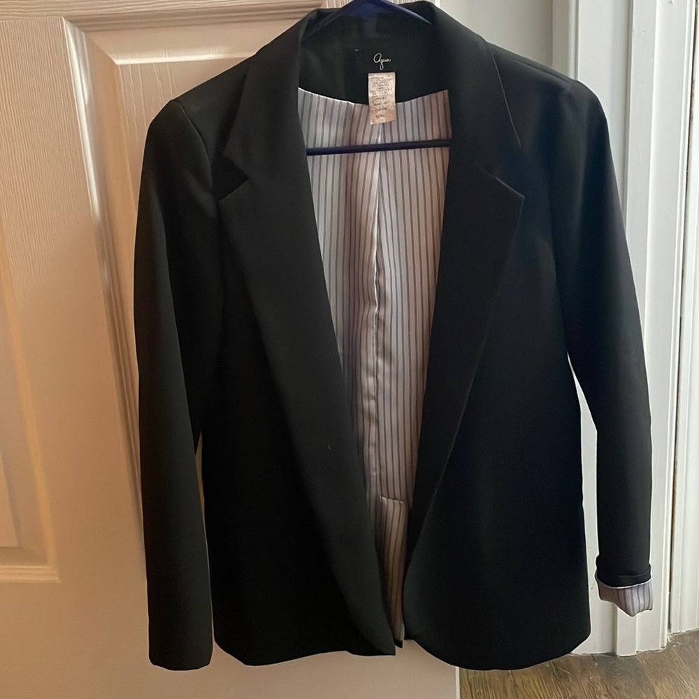 Aqua black blazer